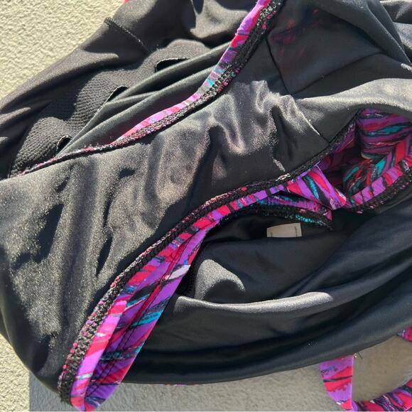 Spanx One Piece Draped Swimsuit Slimming Waist Control pink art deco - Picture 6 of 10